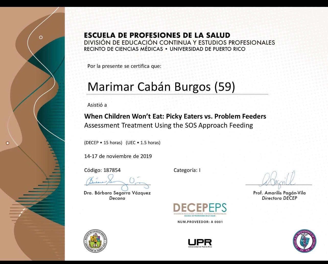 Certificación Eater